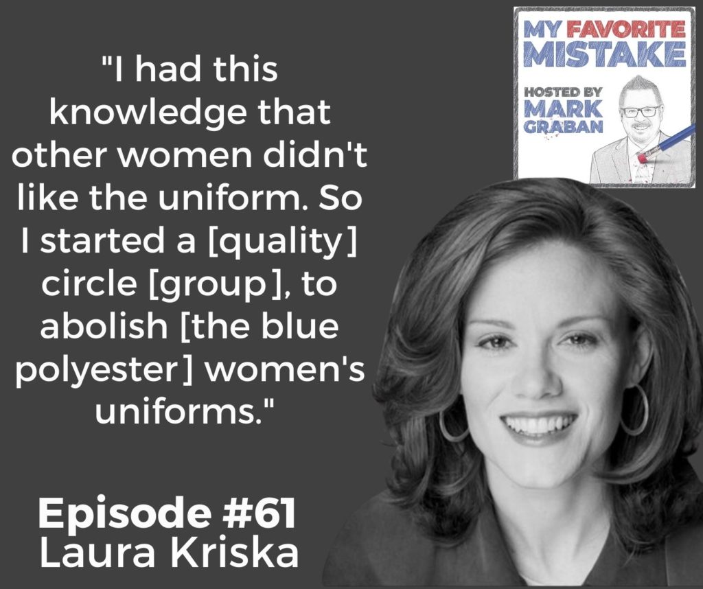 "I had this knowledge that other women didn't like the uniform. So I started a [quality] circle [group], to abolish [the blue polyester] women's uniforms." 