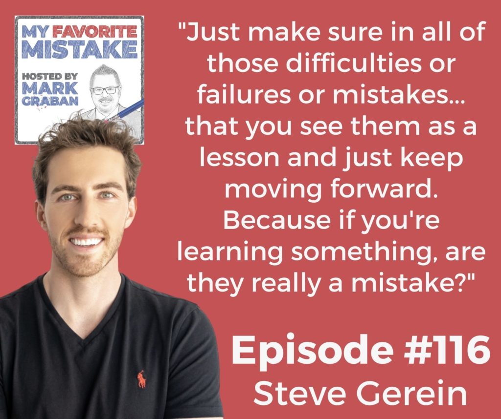 "Just make sure in all of those difficulties or failures or mistakes... that you see them as a lesson and just keep moving forward. Because if you're learning something, are they really a mistake?"