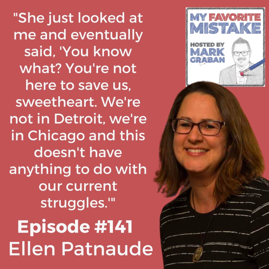 "She just looked at me and eventually said, 'You know what? You're not here to save us, sweetheart. We're not in Detroit, we're in Chicago and this doesn't have anything to do with our current struggles.'"