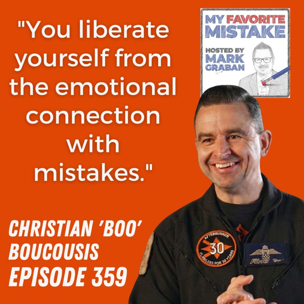 "You liberate yourself from the emotional connection with mistakes."
Christian 'Boo'
Boucousis